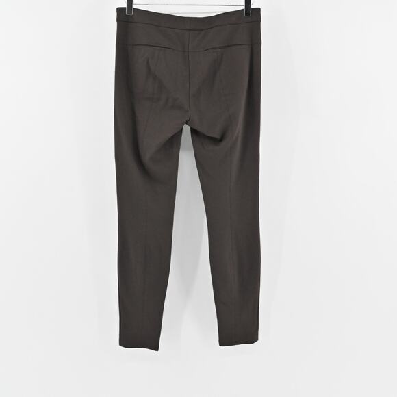 VINCE Pants Womens Size 6 Front Seam Ponte Solid Brown Skinny Leg Zip Pockets - Picture 4 of 13